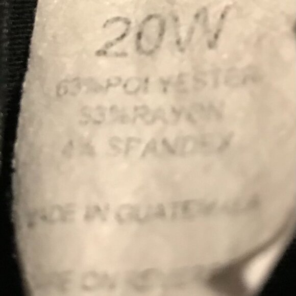 Ninety woman size 20W black ankle length pants with embellishment at ankles. - Picture 9 of 11